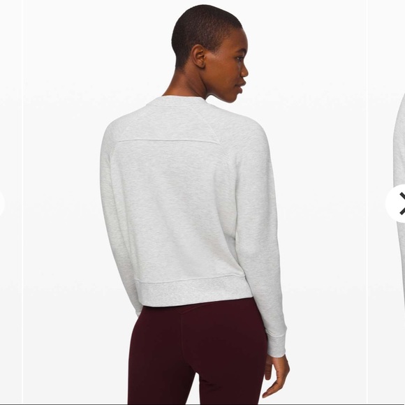 LULULEMON Warm Down Crew — heathered DARK grey , size 2 - Picture 3 of 10